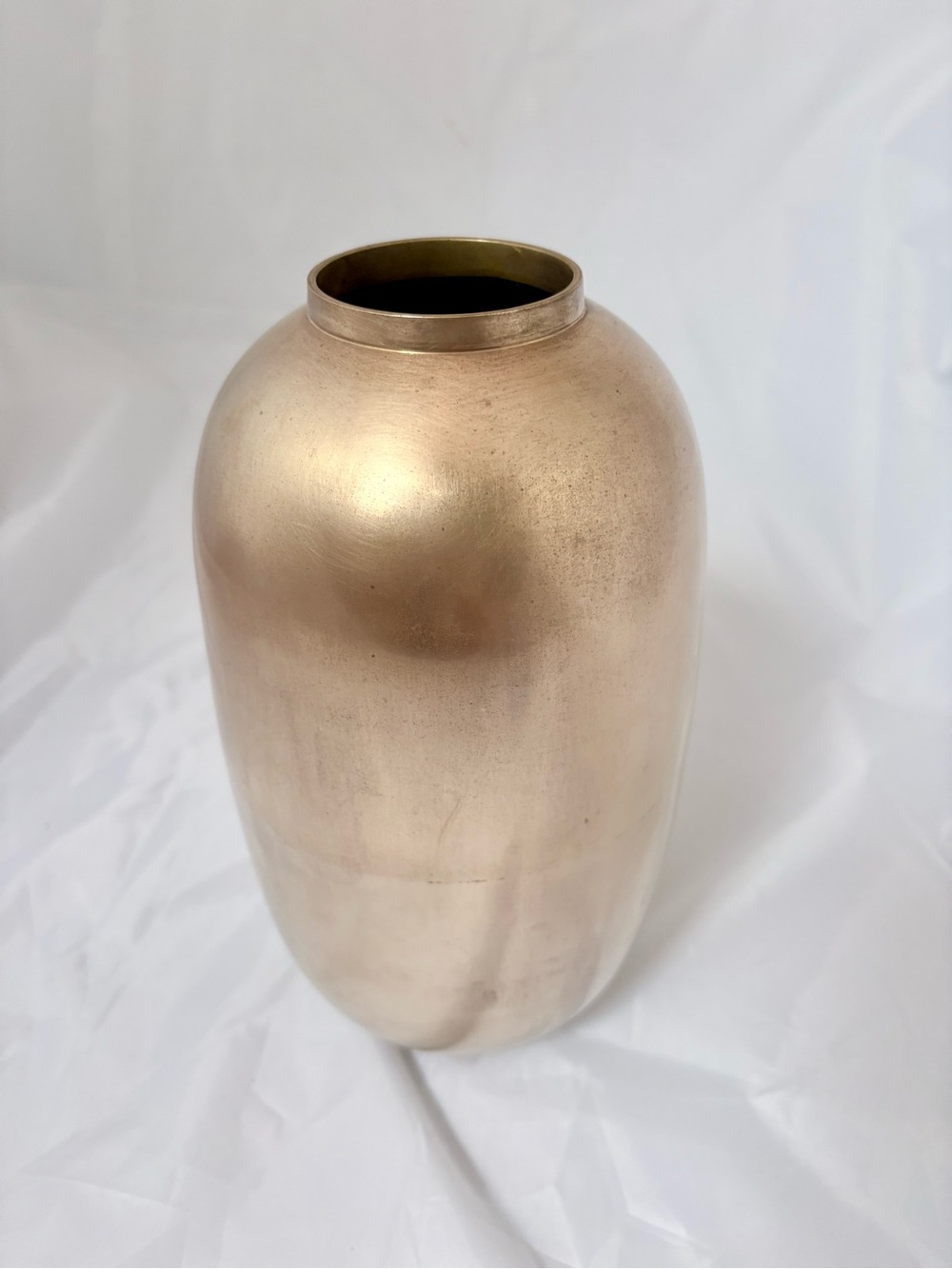 Vintage Solid Brass Gold Tone Decorative Vase